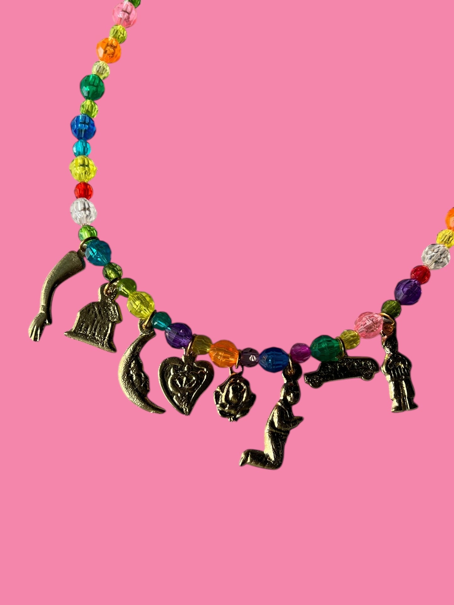 Small Beaded Milagros Necklace