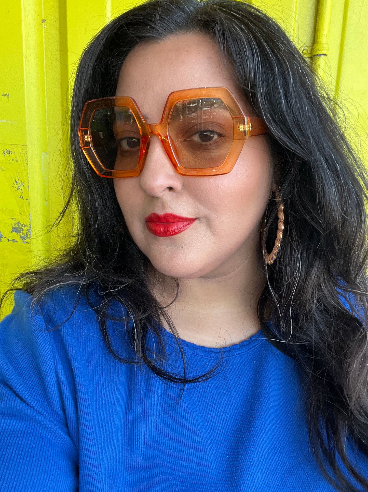 Oversized Orange Sunglasses
