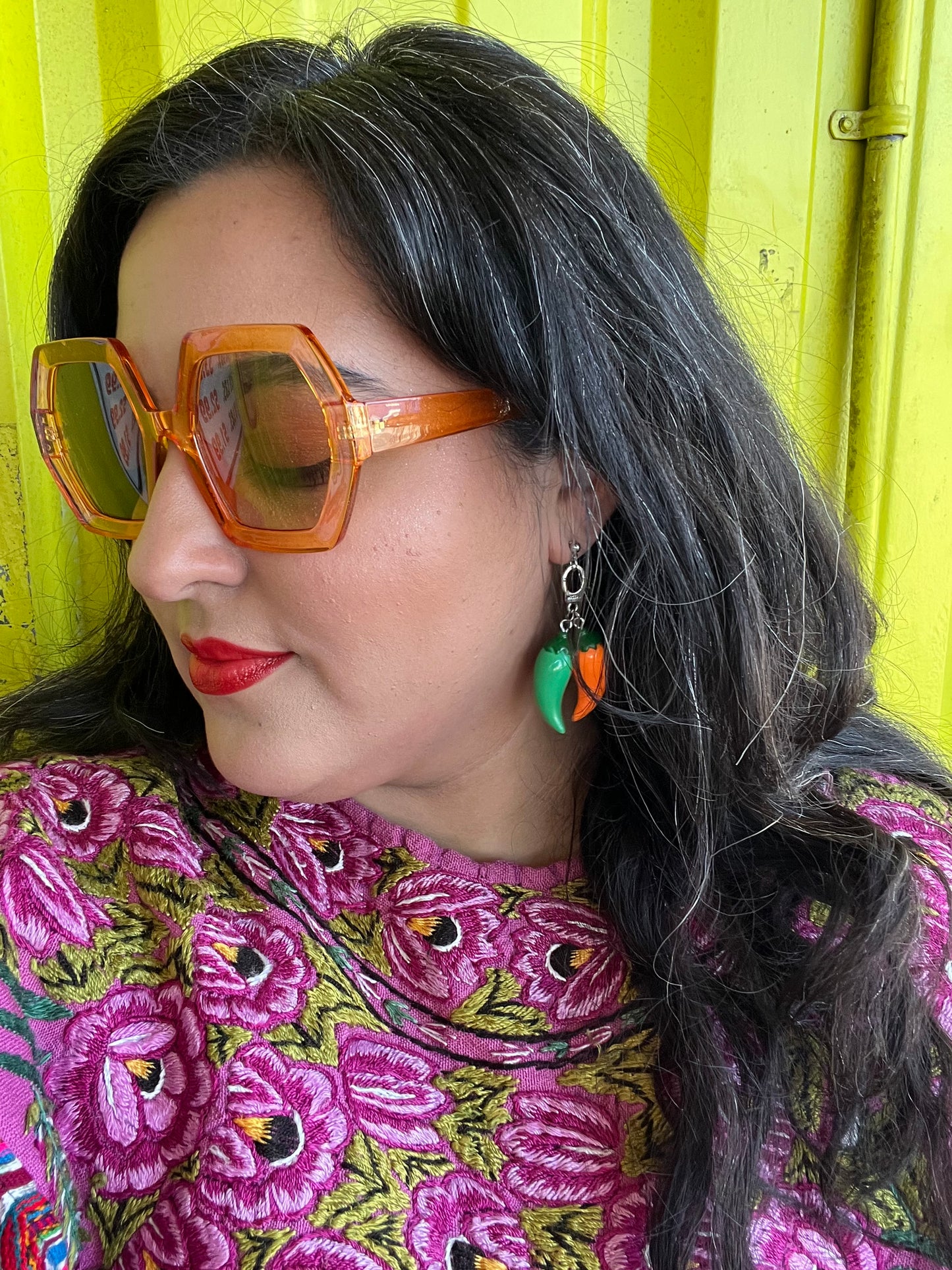 Oversized Orange Sunglasses