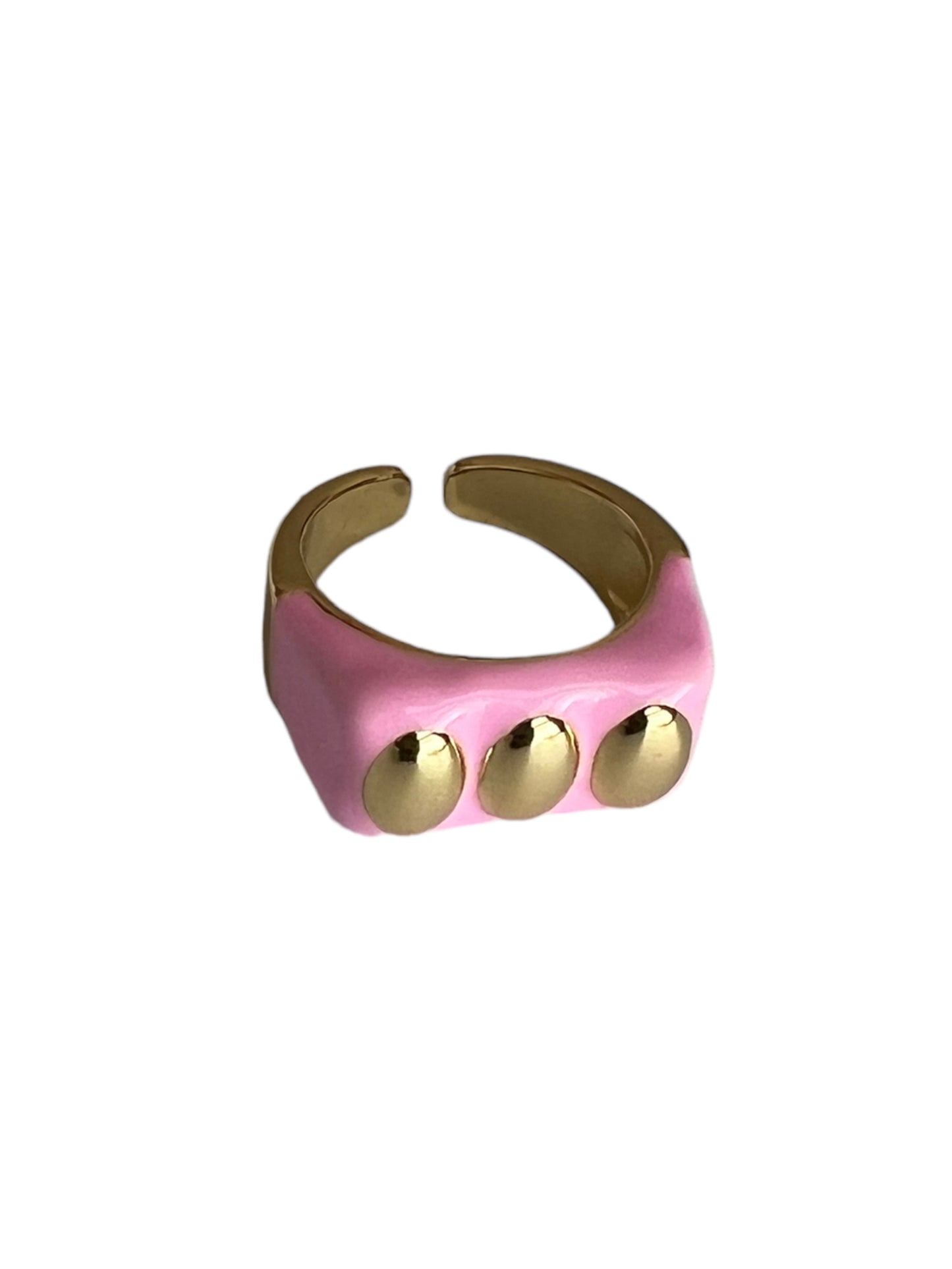 Enamel Studded Ring