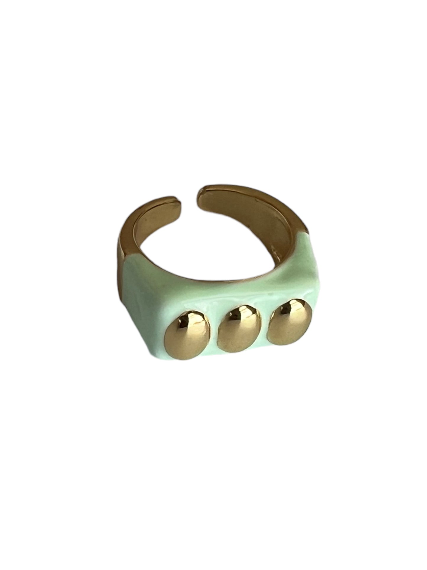 Enamel Studded Ring