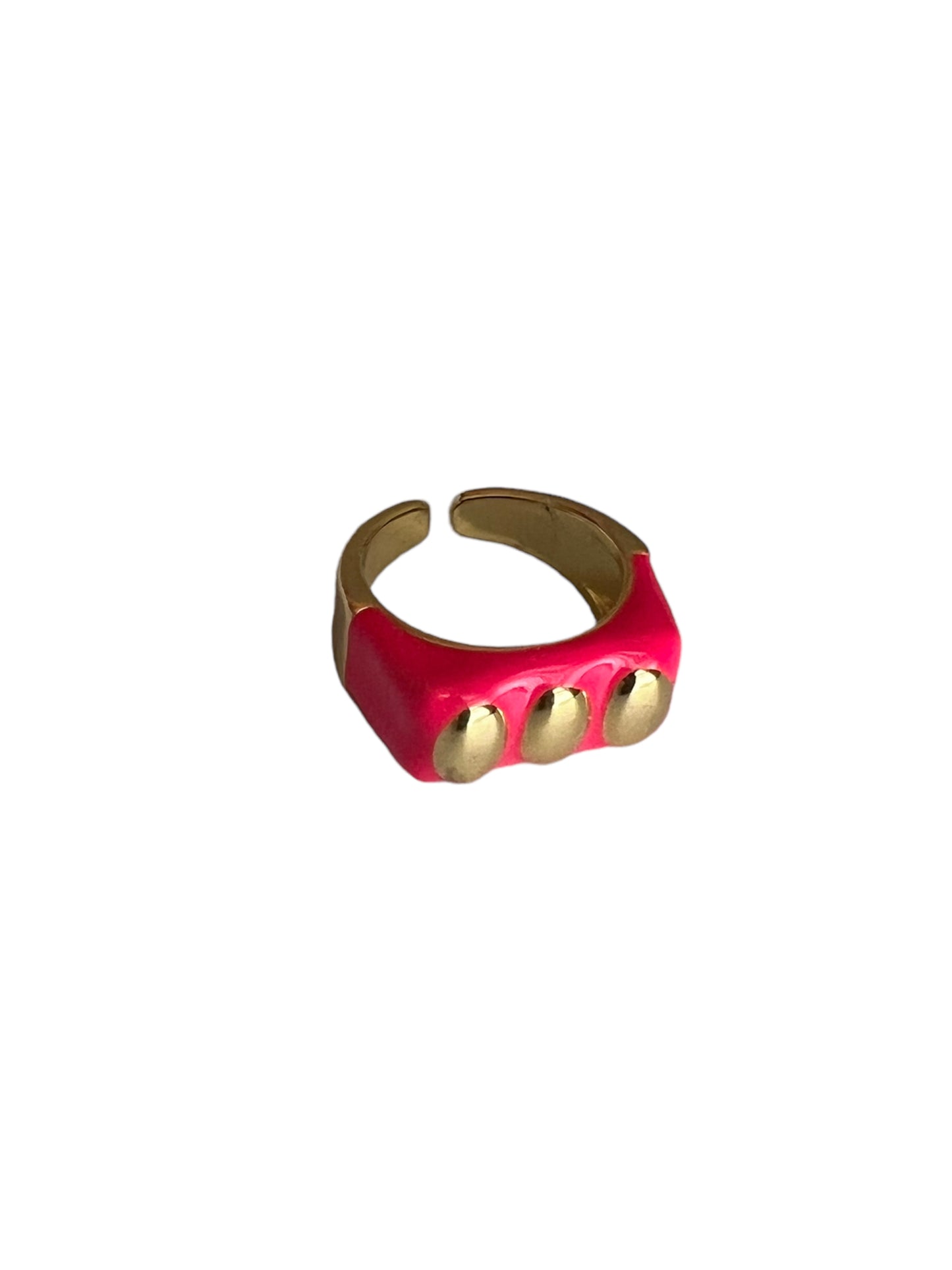 Enamel Studded Ring