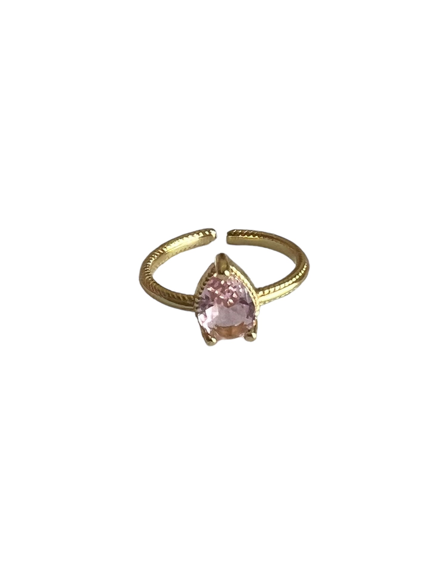 Teardrop Clear Ring
