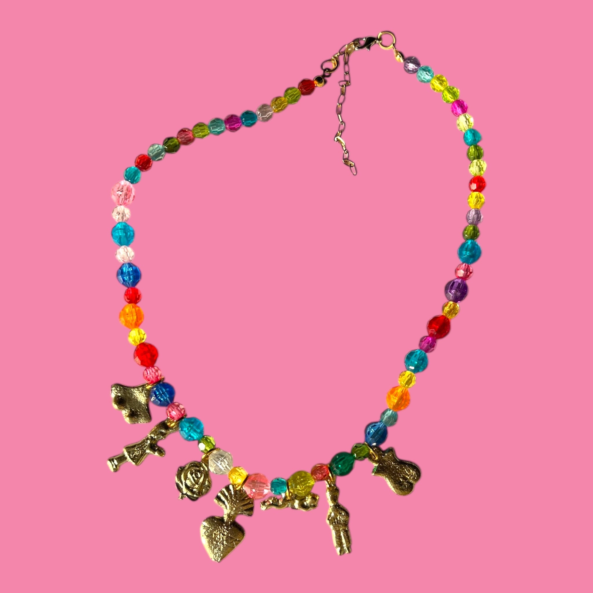 Mixer Beaded Milagros Necklace