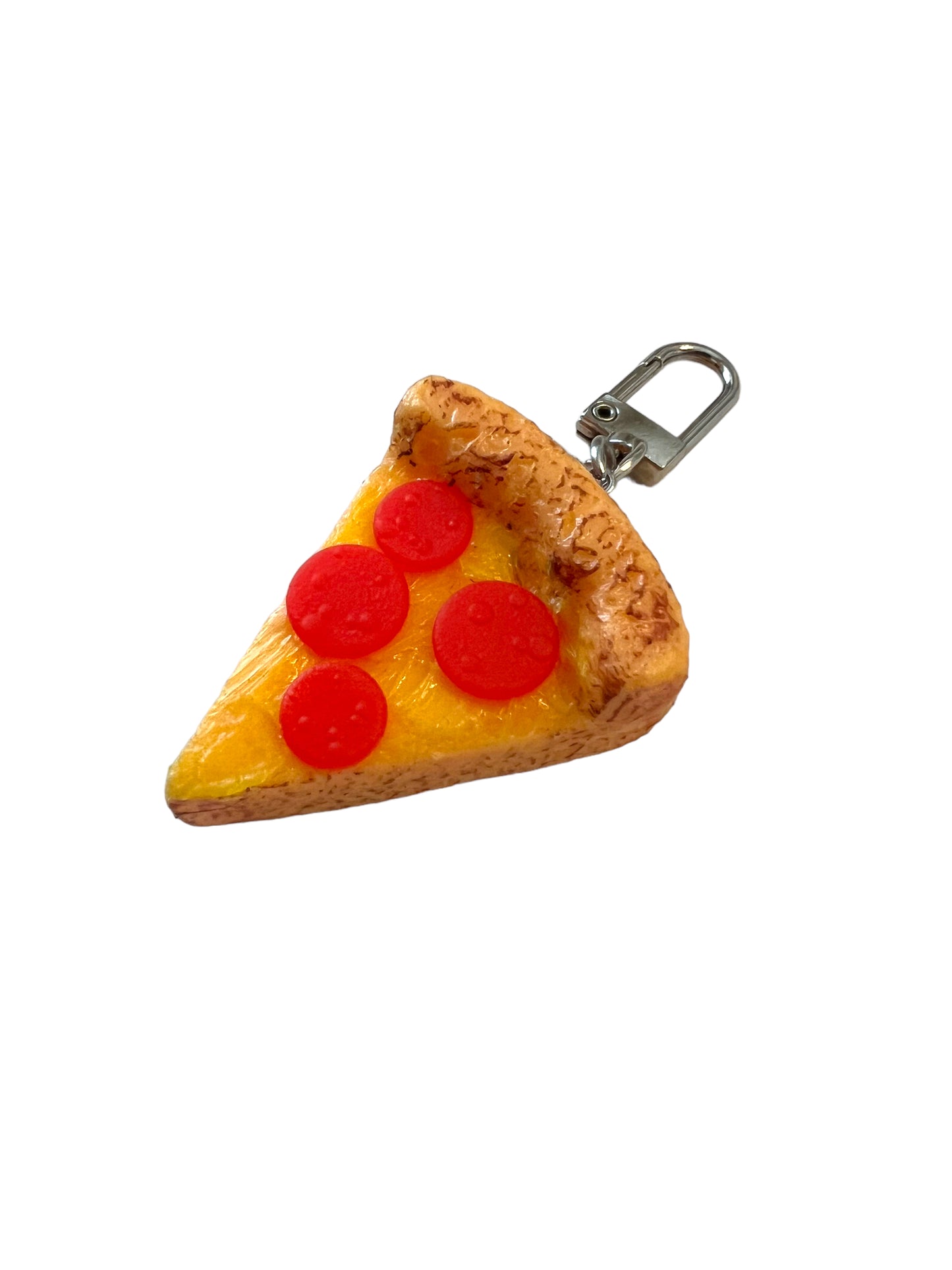 Grab a Slice / Pepperoni Pizza Keychain / Bag Charm