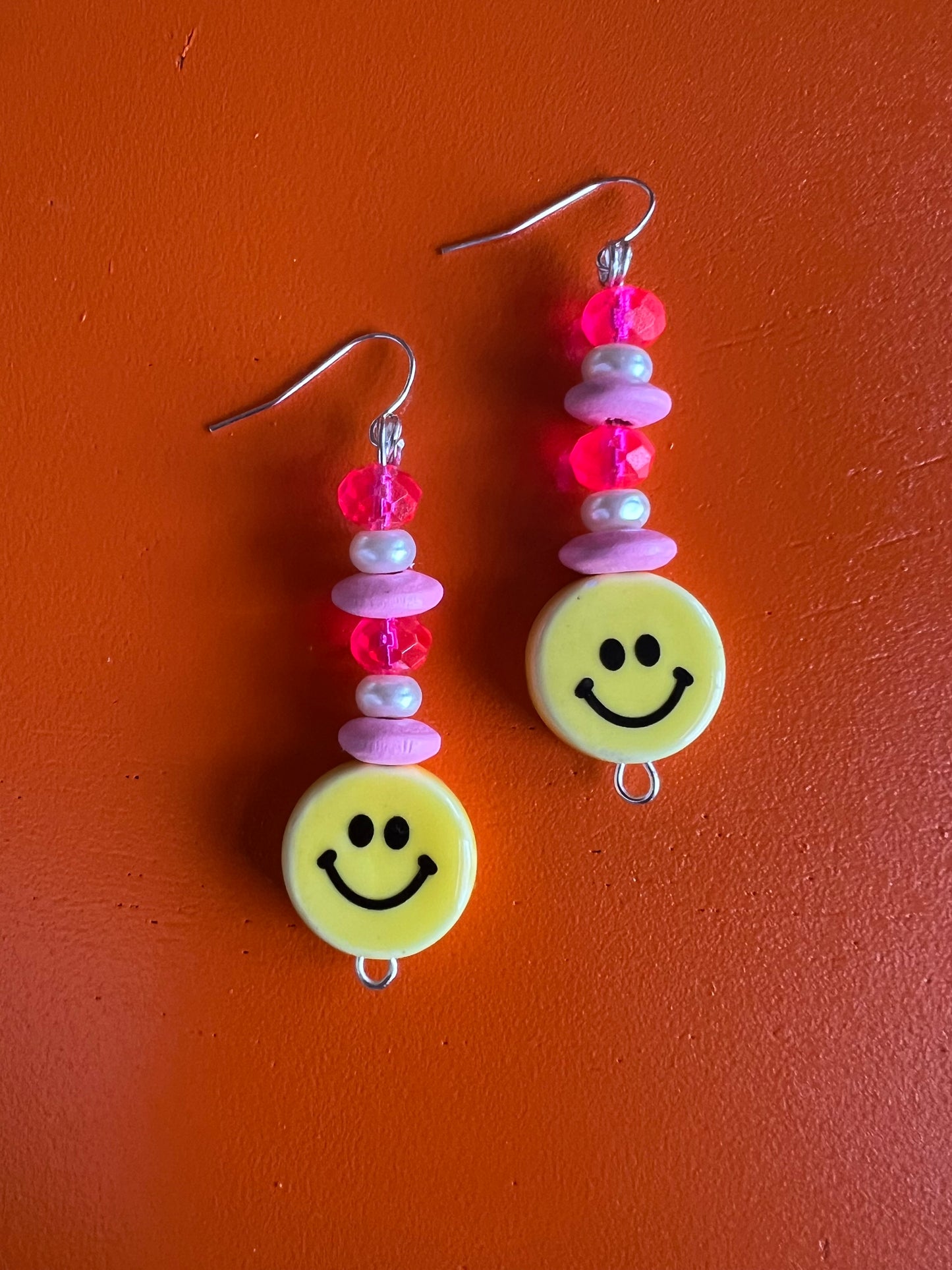 Neon Smiley Earrings