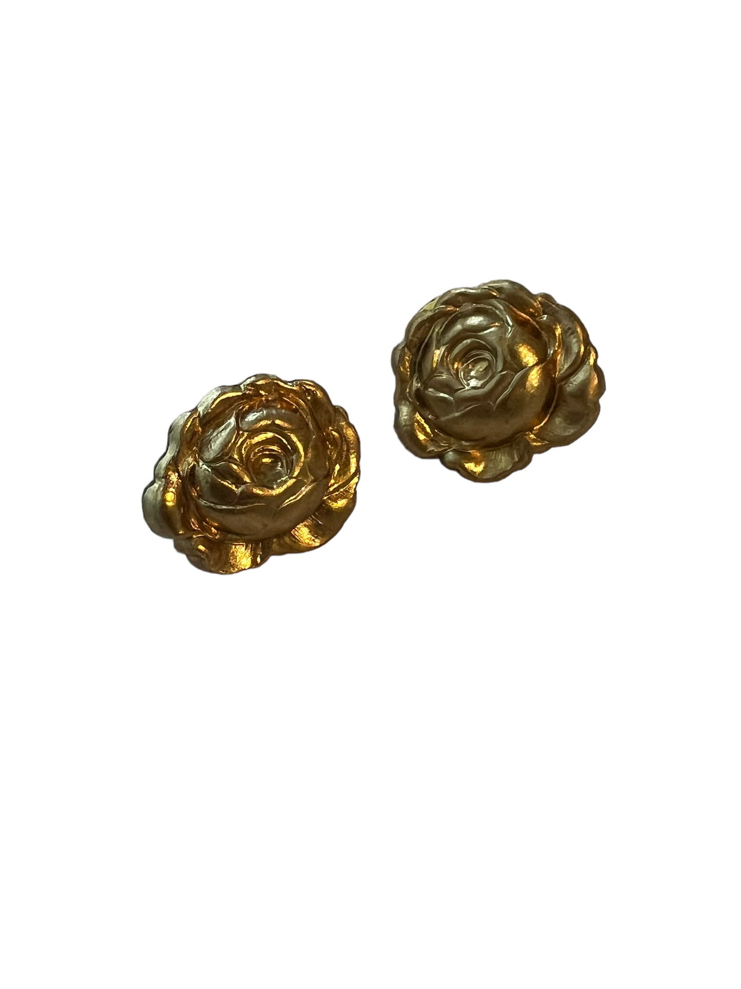 Brass Flower Stud Earrings