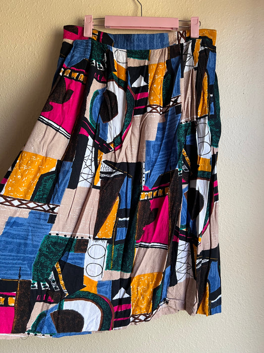 Artsy Pattern Skirt