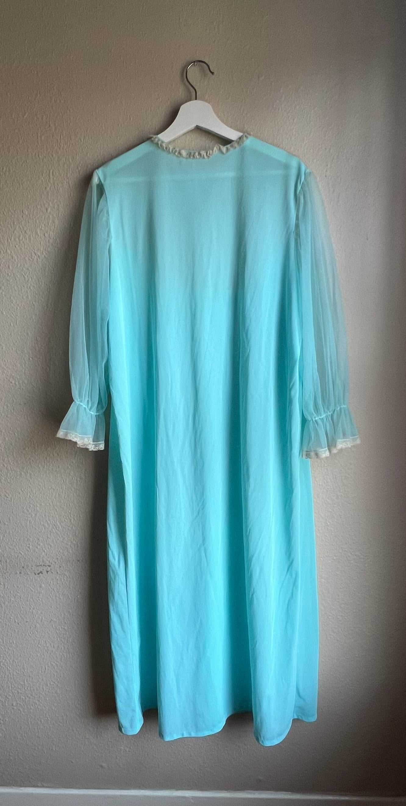 Blue Vintage Sleepwear Lingerie Dress
