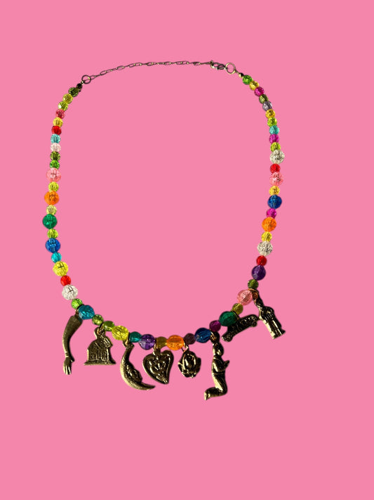 Small Beaded Milagros Necklace