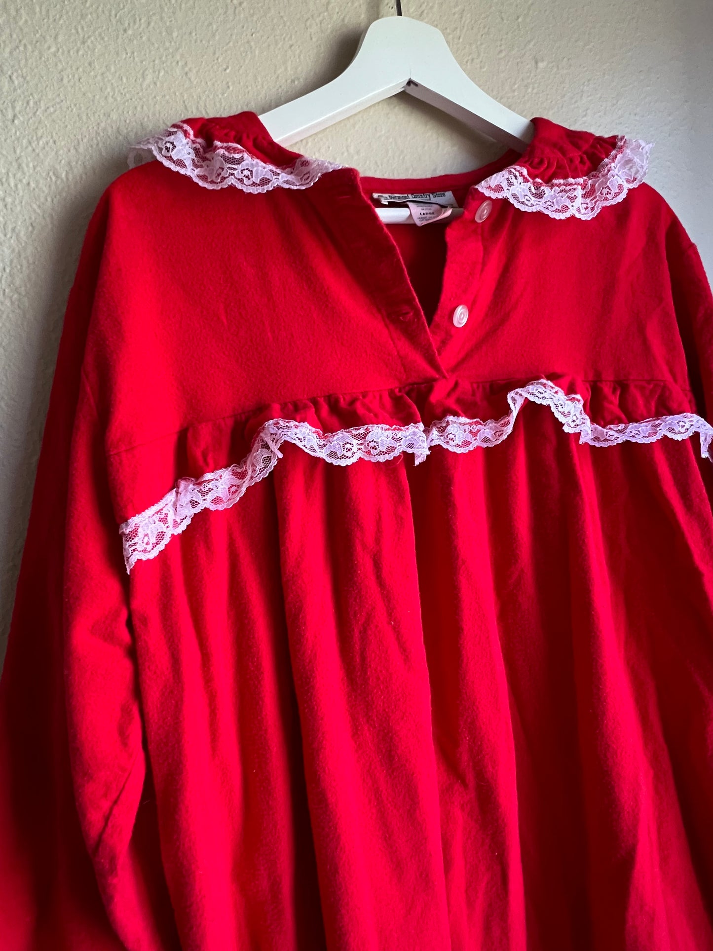 Vintage Red Cozy Nightgown/Dress
