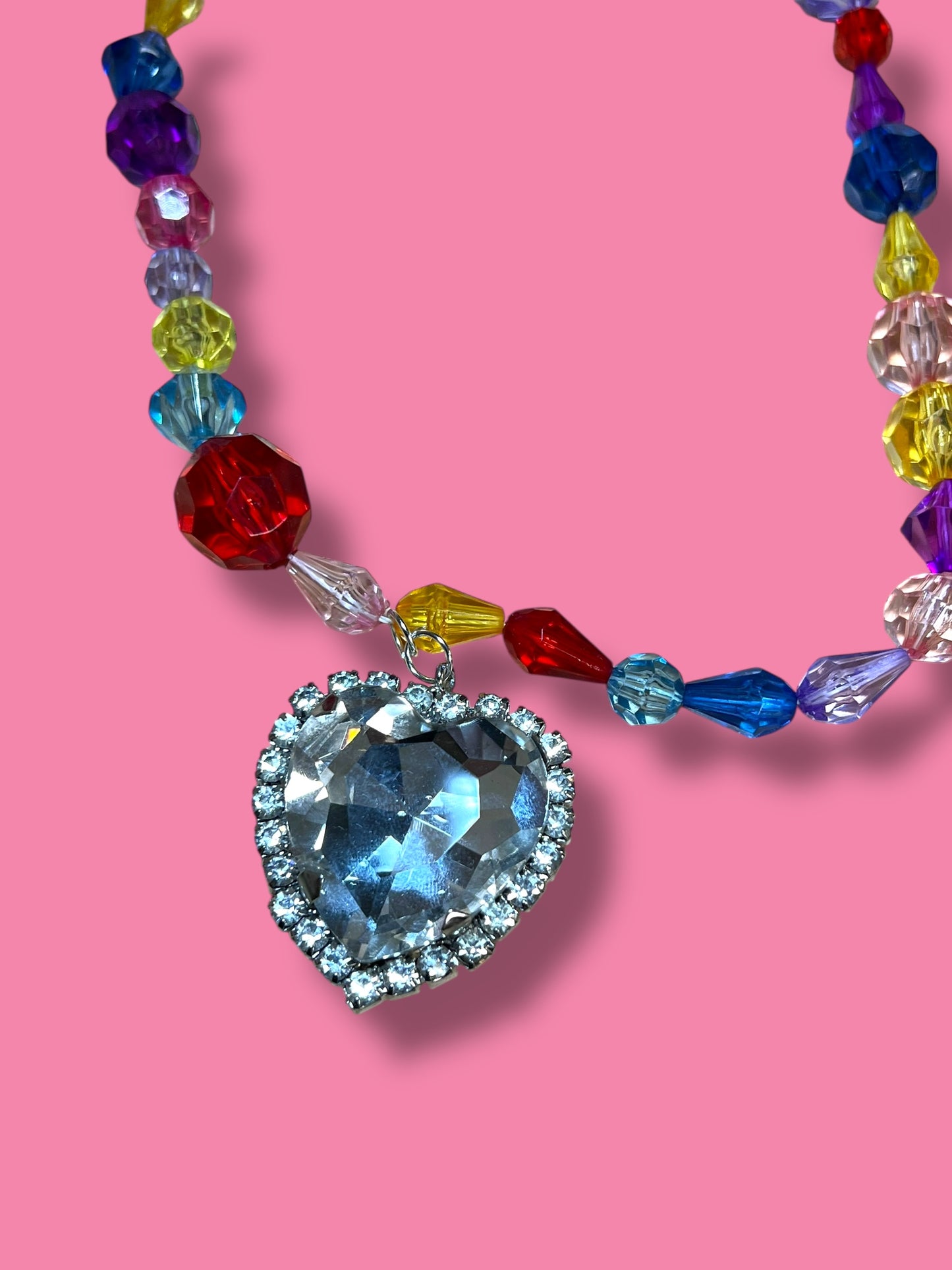 Multi-Bead Heart Necklace