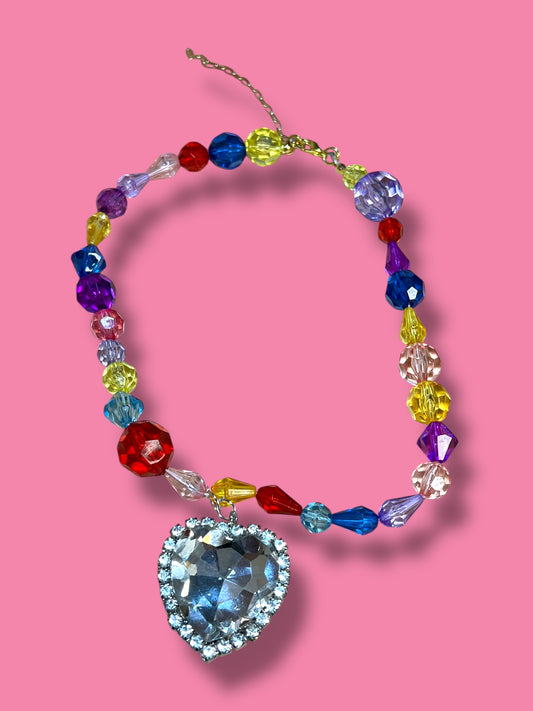 Multi-Bead Heart Necklace