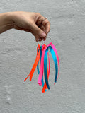 Retro Colored Fringe Hoops