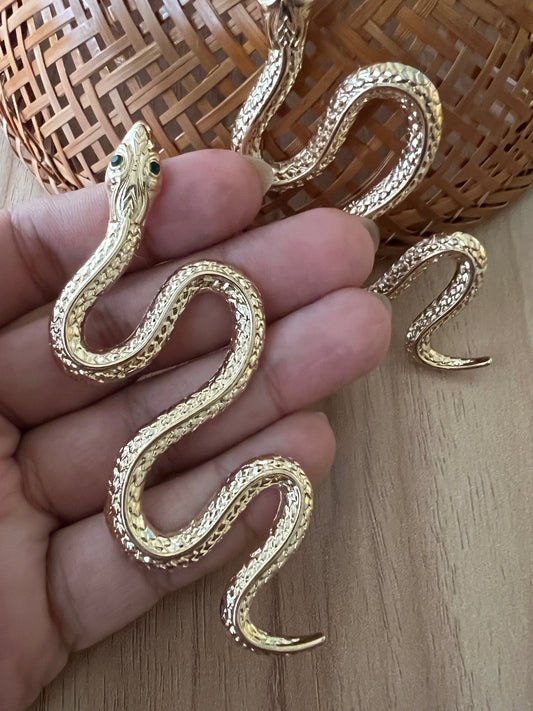 Metal Snake Earrings
