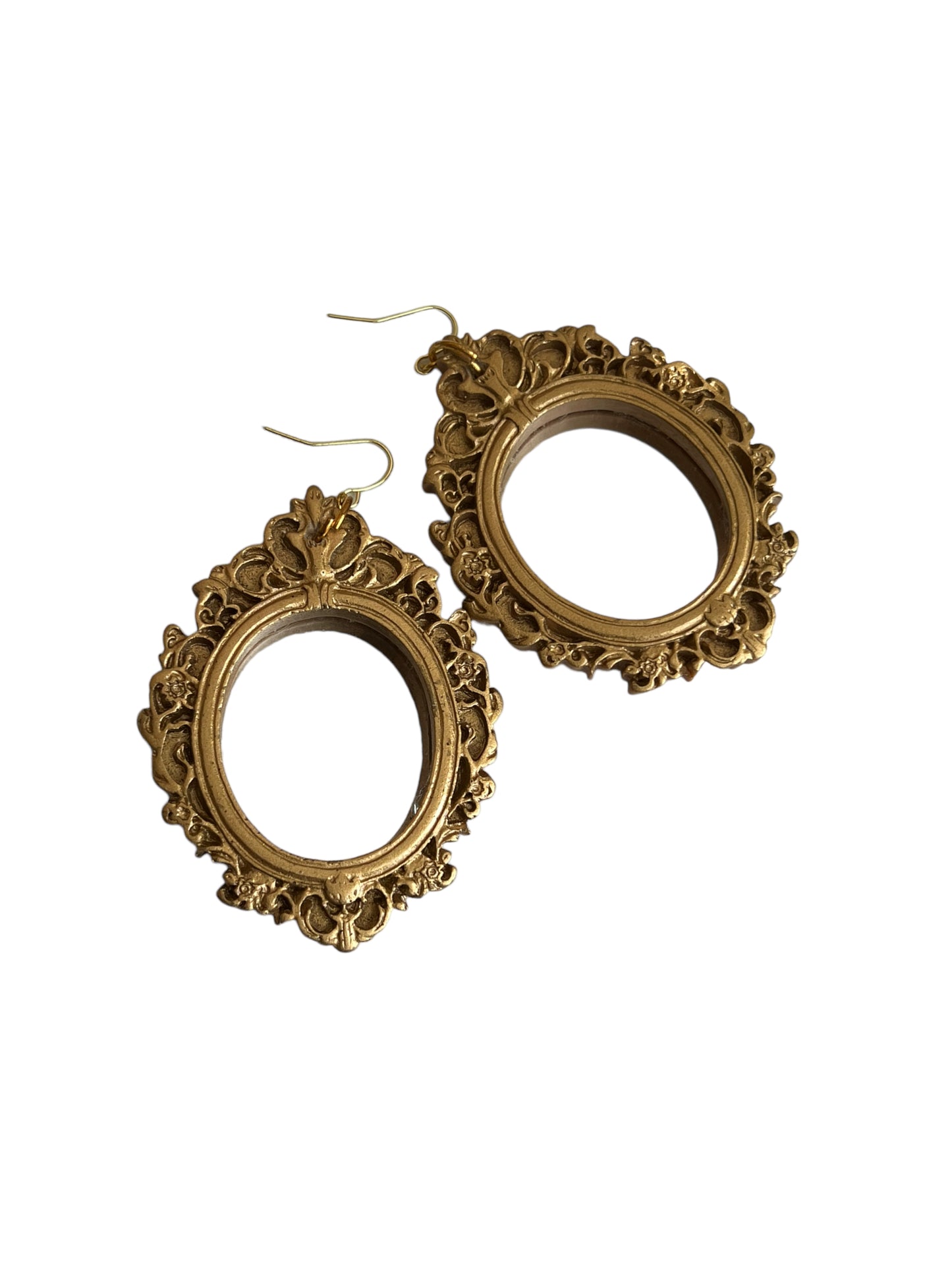 Vintage Inspired Mirror Dangle Earrings