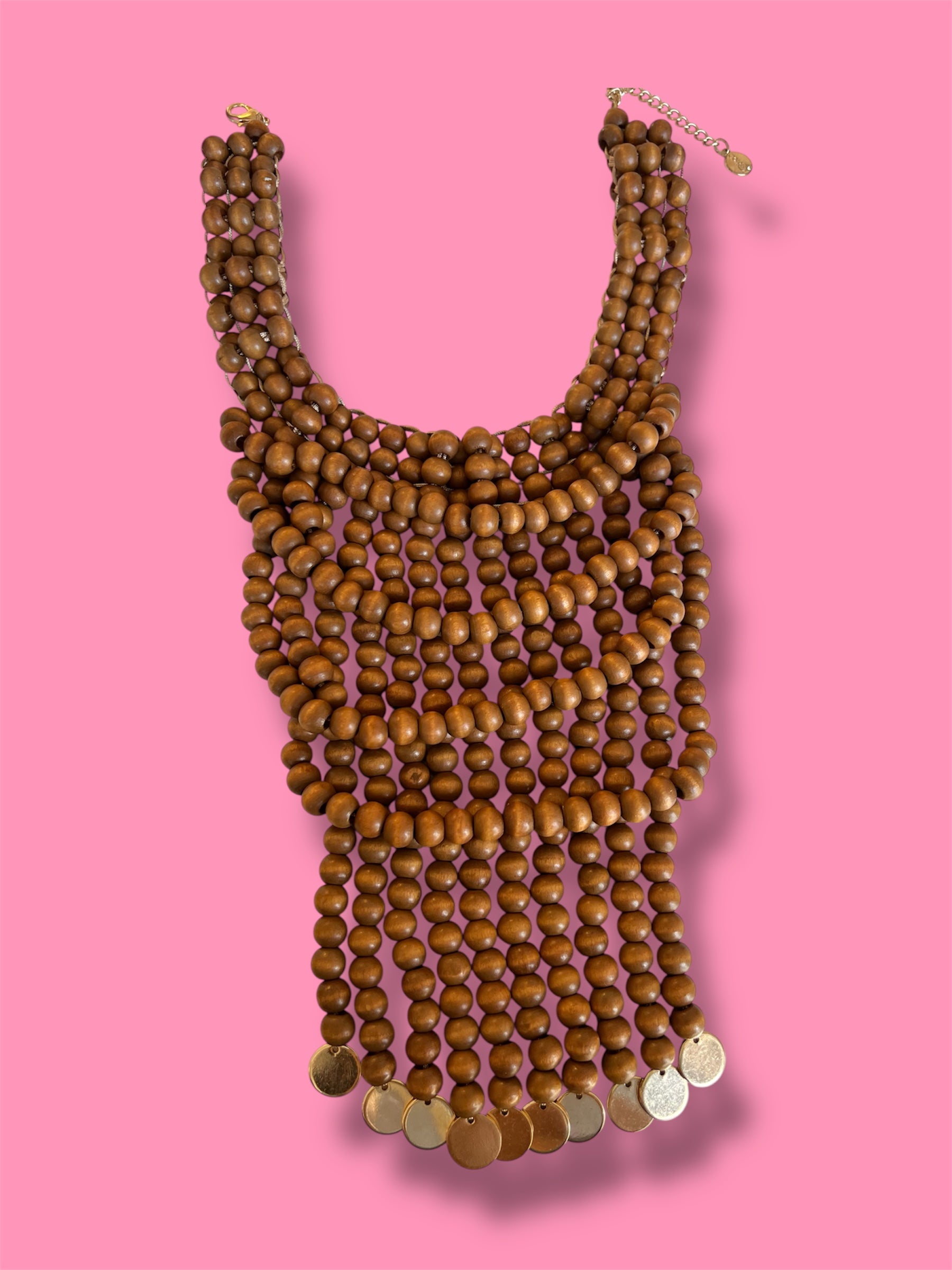 Statement Wooden Necklace