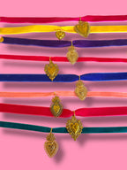Handmade Velvet Sacred Heart Choker Necklace