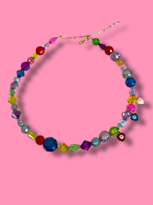 Handmade Beaded Evil Eye Necklace